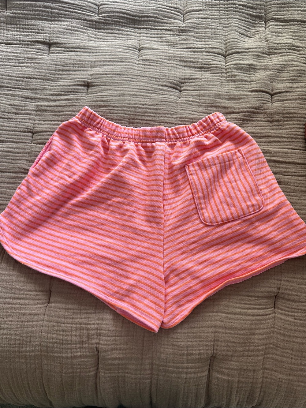 Wild Fable Pink Orange Striped Dolphin Sweat Shorts Size Medium Lounge Y2K - Picture 3 of 3